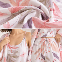 Ensemble De Pyjama 3 Pièces Floral Polyester – vue 4 | le Juste Pyjama