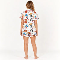 Ensemble De Pyjama Imprimé Dessin Animé Col Tailleur Fantasy – vue 3 | le Juste Pyjama