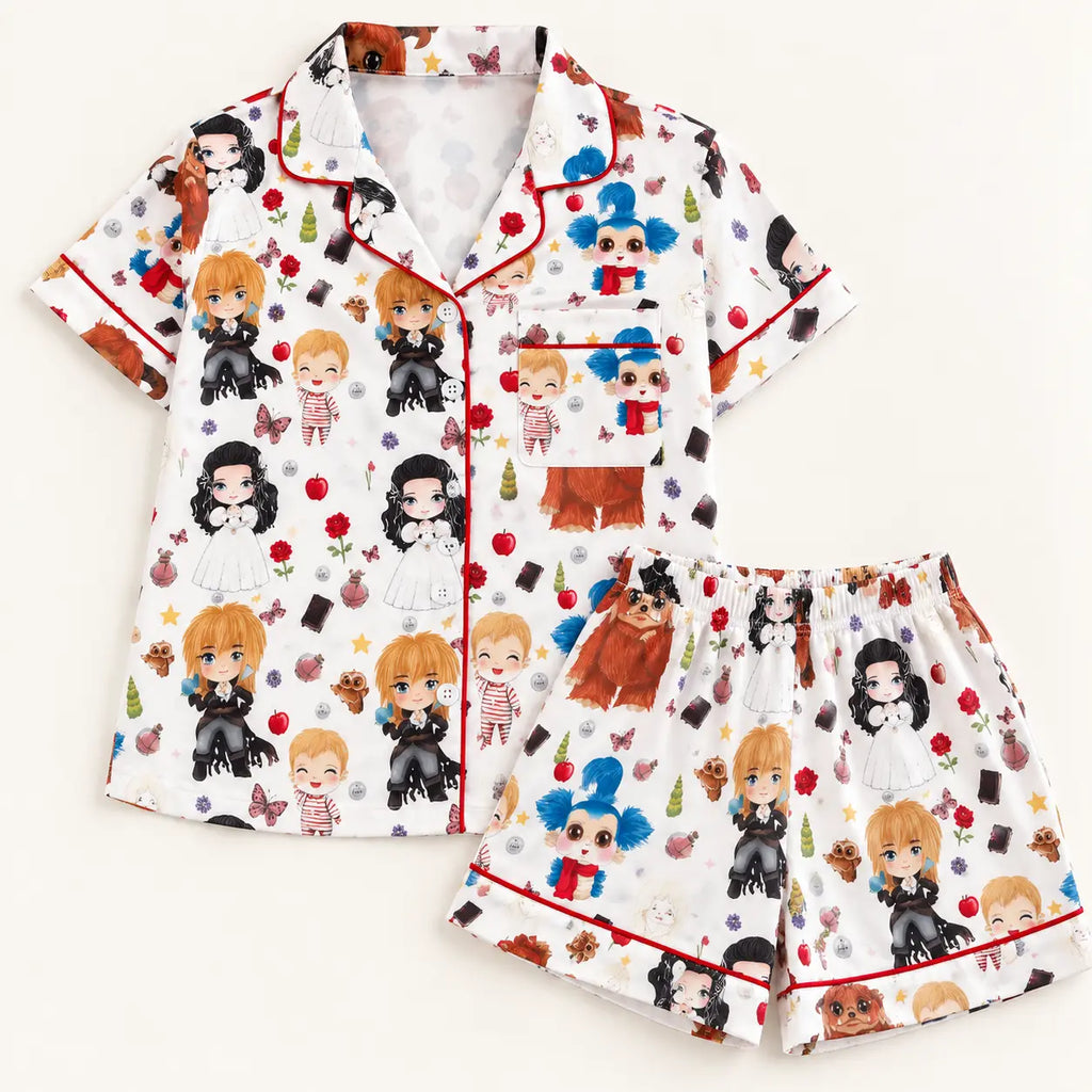 Ensemble De Pyjama Imprimé Dessin Animé Col Tailleur Fantasy – vue 2 | le Juste Pyjama