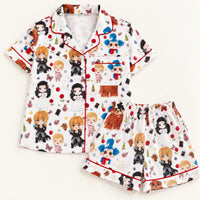Ensemble De Pyjama Imprimé Dessin Animé Col Tailleur Fantasy – vue 2 | le Juste Pyjama