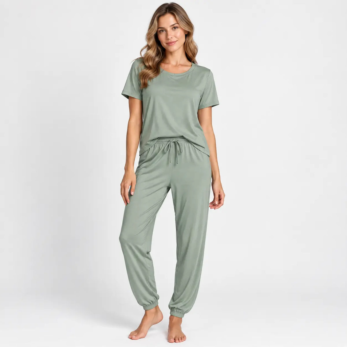 Ensemble De Pyjama Manches Courtes Pantalon Deux Pièces – vue 8 | le Juste Pyjama
