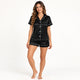 Ensemble Pyjama 2 Pièces En Satin Noir | le Juste Pyjama