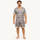Ensemble Pyjama Homme Motif Géométrique Satiné Imprimé | le Juste Pyjama