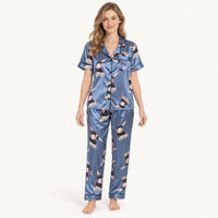 Ensemble De Pyjama En Satin Imprimé Lapin | le Juste Pyjama
