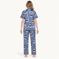 Ensemble De Pyjama En Satin Imprimé Lapin – vue 2 | le Juste Pyjama