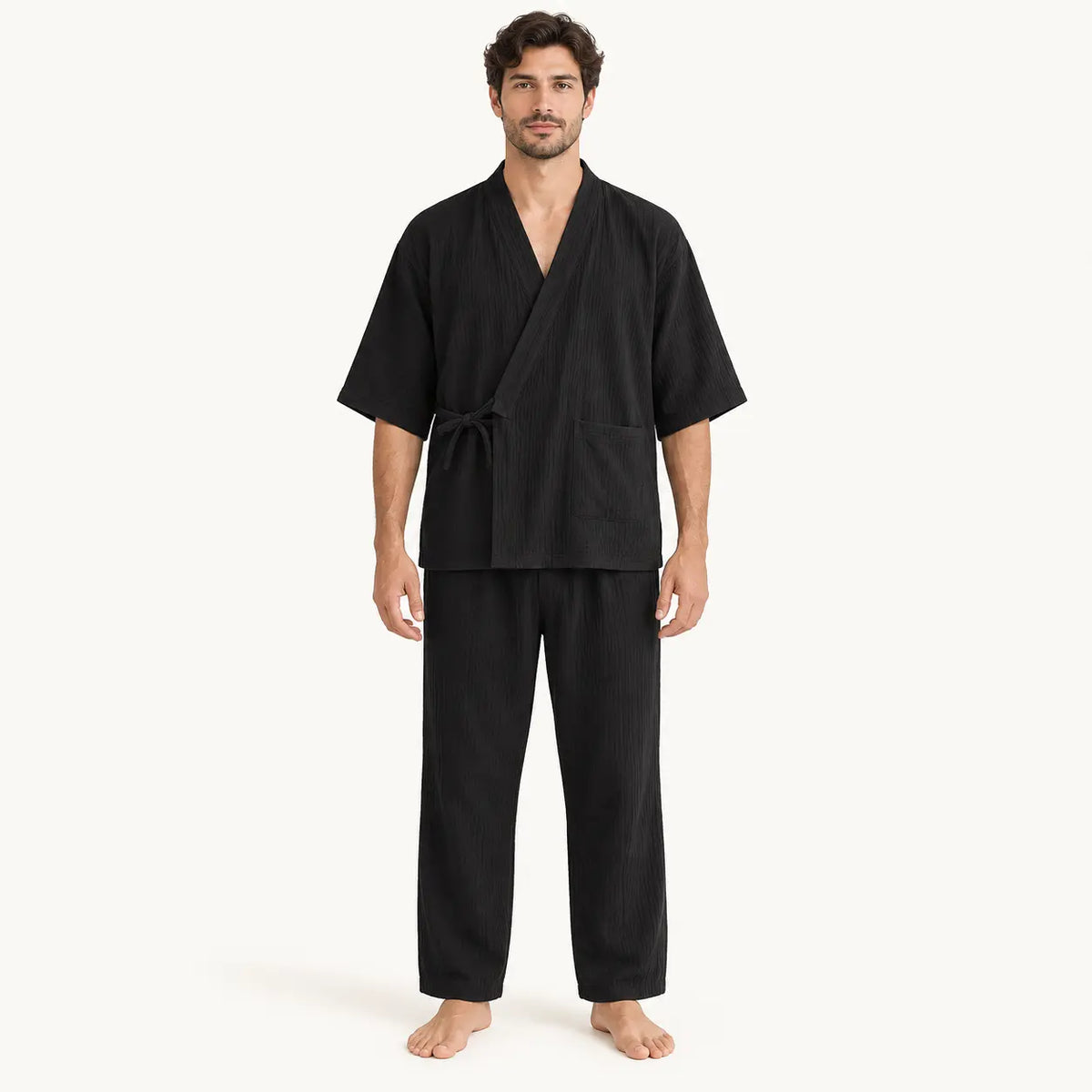 Ensemble De Pyjama Style Kimono En Coton | le Juste Pyjama