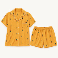 Ensemble Pyjama Femme En Gaze De Coton Imprimé Carotte – vue 5 | le Juste Pyjama