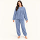 Ensemble Pyjama Femme En Velours De Corail Jacquard | le Juste Pyjama
