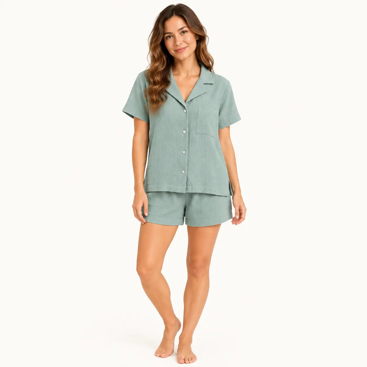 Ensemble Pyjama Short Gaufré | le Juste Pyjama
