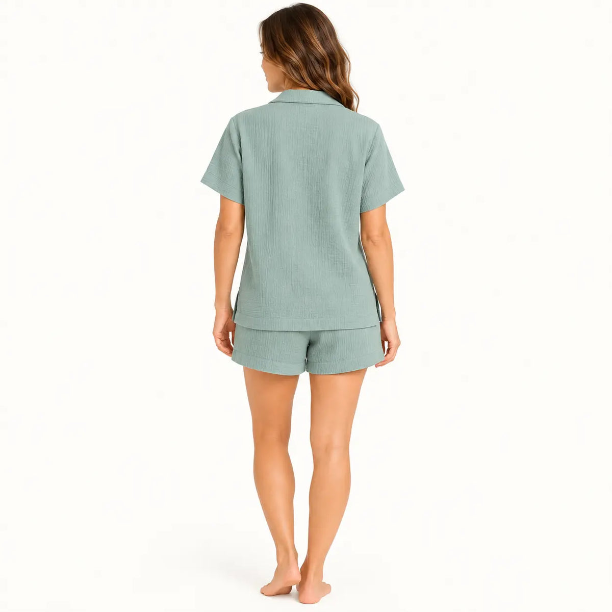Ensemble Pyjama Short Gaufré – vue 2 | le Juste Pyjama