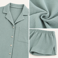 Ensemble Pyjama Short Gaufré – vue 4 | le Juste Pyjama