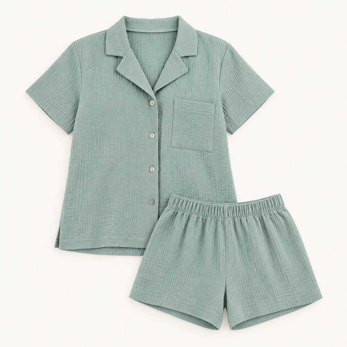 Ensemble Pyjama Short Gaufré – vue 5 | le Juste Pyjama