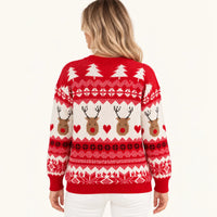 Pull de Noël Femme en Maille Jacquard Motif Renne – vue 2 | le Juste Pyjama