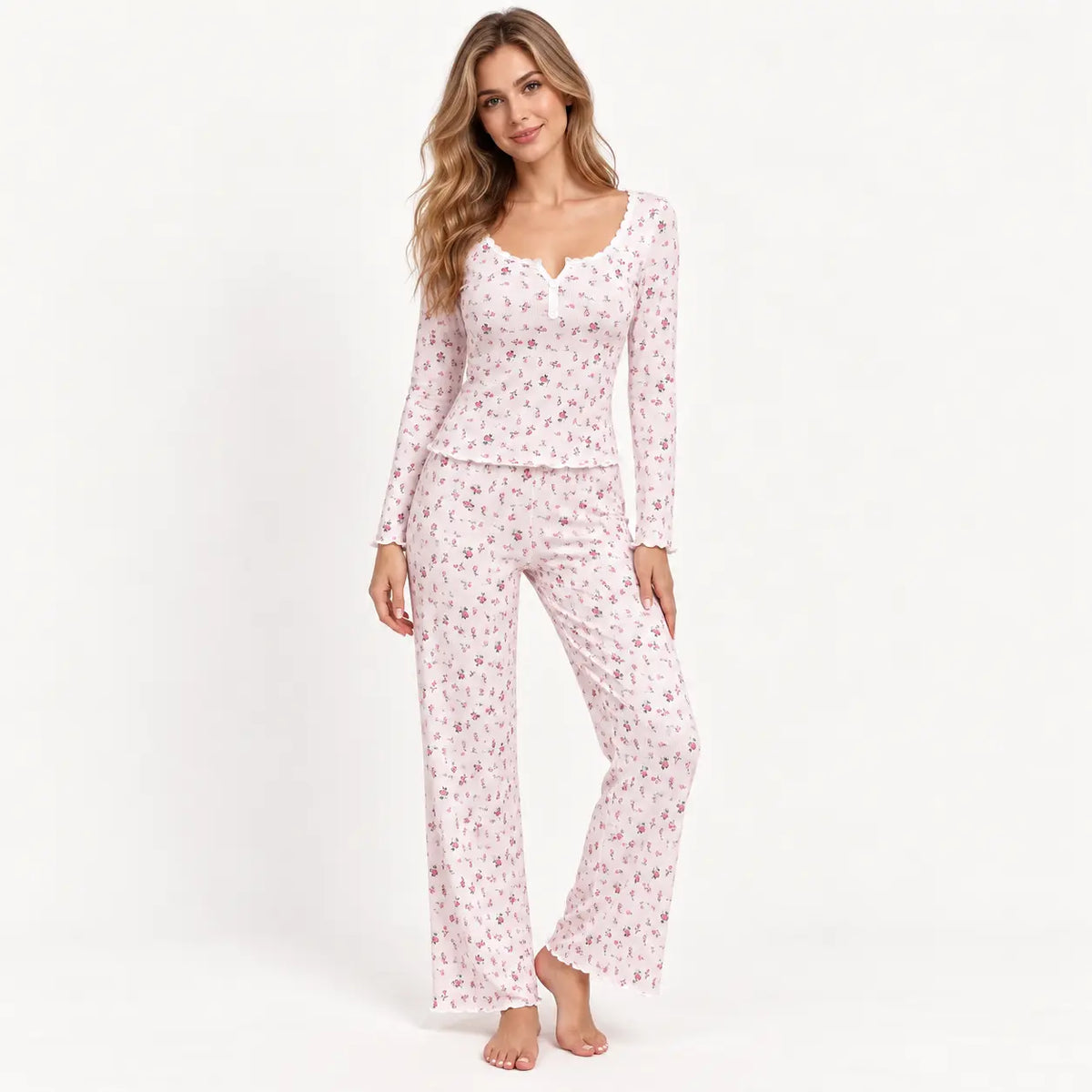 Pyjama Côtelé Floral | le Juste Pyjama