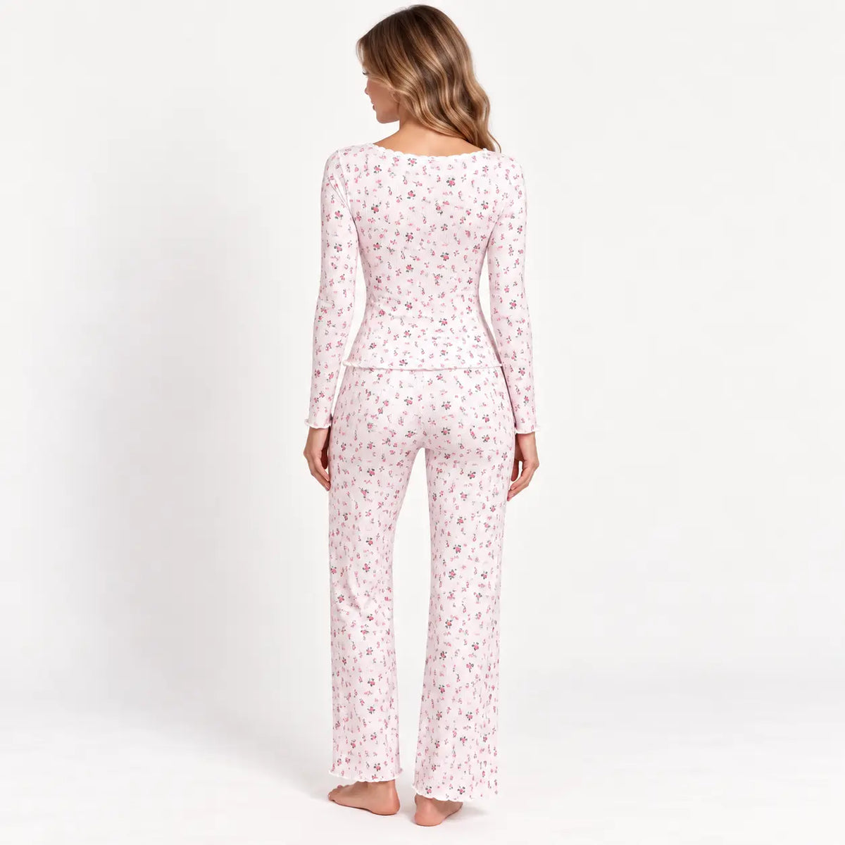 Pyjama Côtelé Floral – vue 2 | le Juste Pyjama