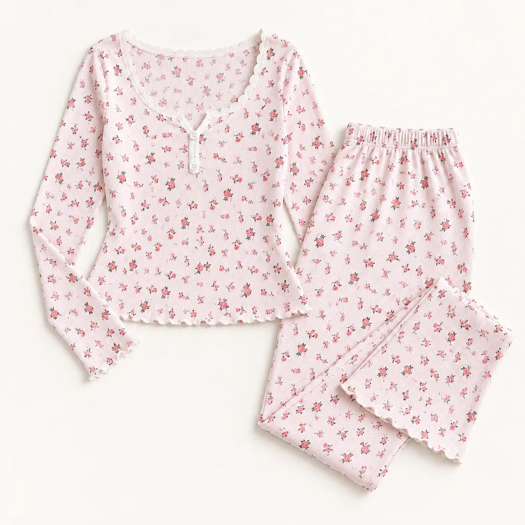 Pyjama Côtelé Floral – vue 5 | le Juste Pyjama