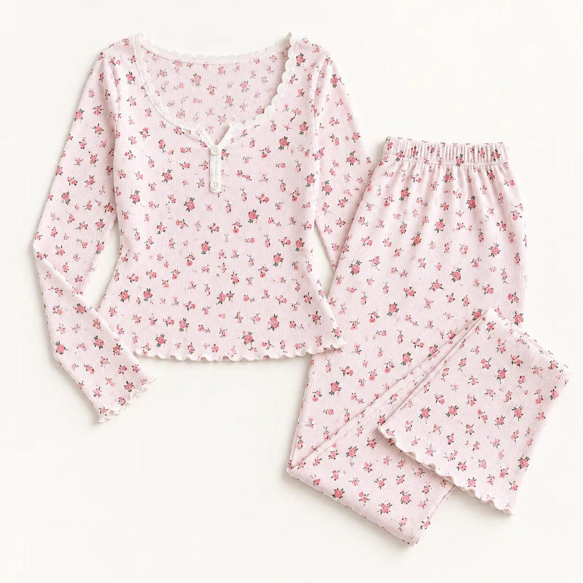 Pyjama Côtelé Floral – vue 5 | le Juste Pyjama