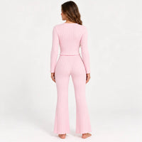 Pyjama Côtelé Rose – vue 2 | le Juste Pyjama