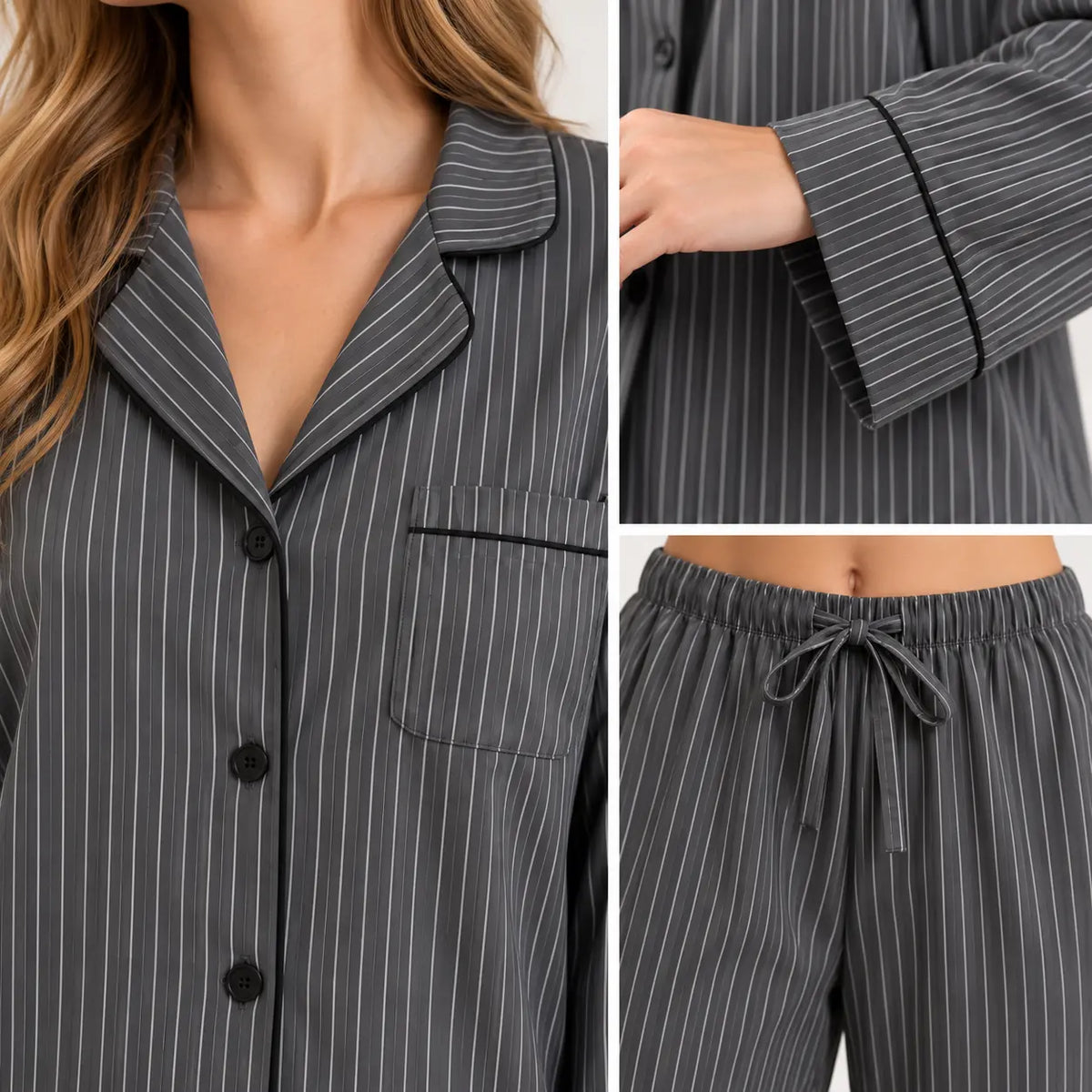 Pyjama Deux Pièces À Rayures Femme – vue 4 | le Juste Pyjama