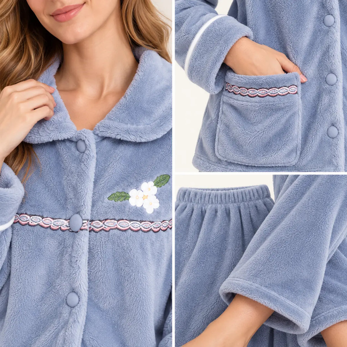 Pyjama En Flanelle Pour Femme – vue 4 | le Juste Pyjama