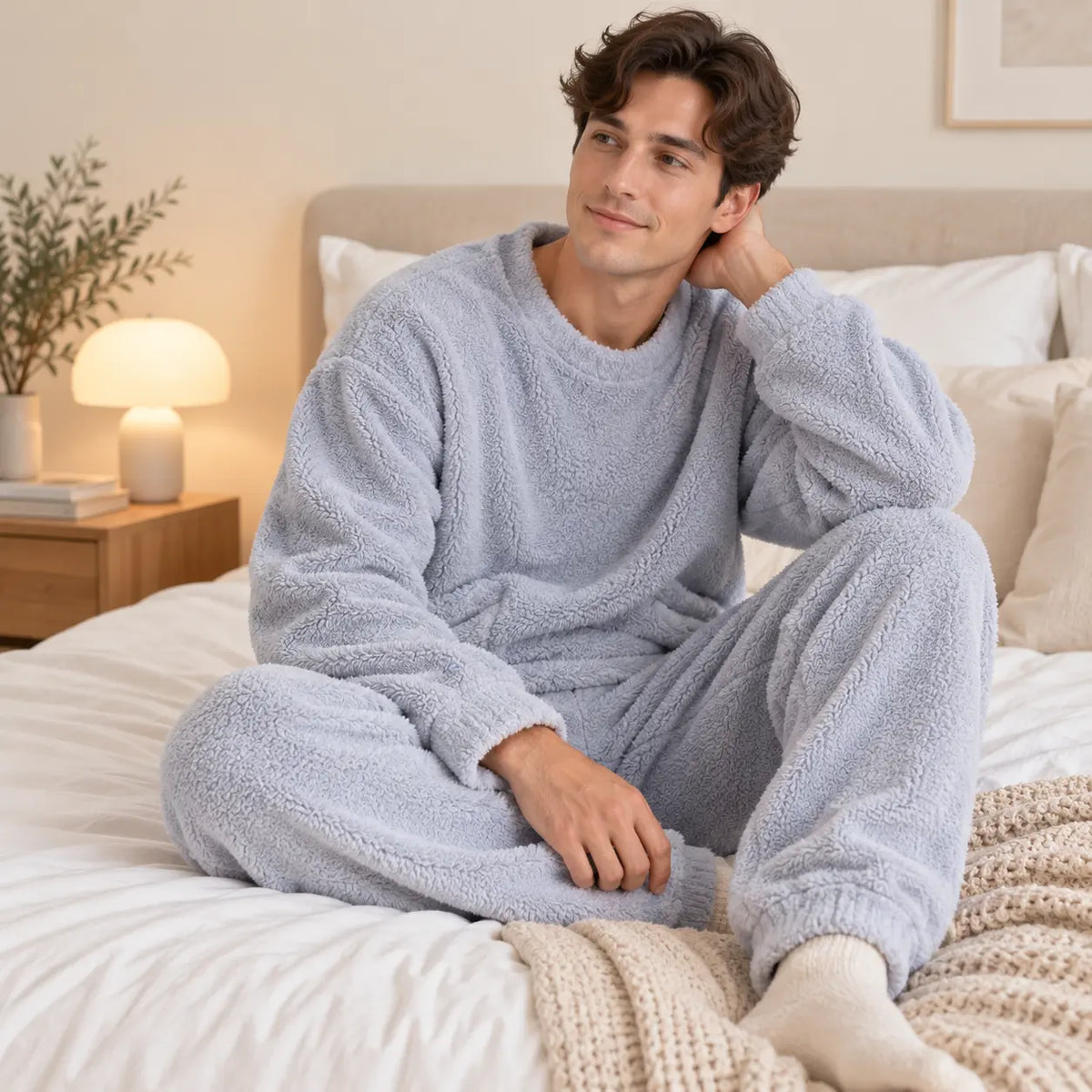 Pyjama En Velours De Corail Pour Homme – vue 4 | le Juste Pyjama Image