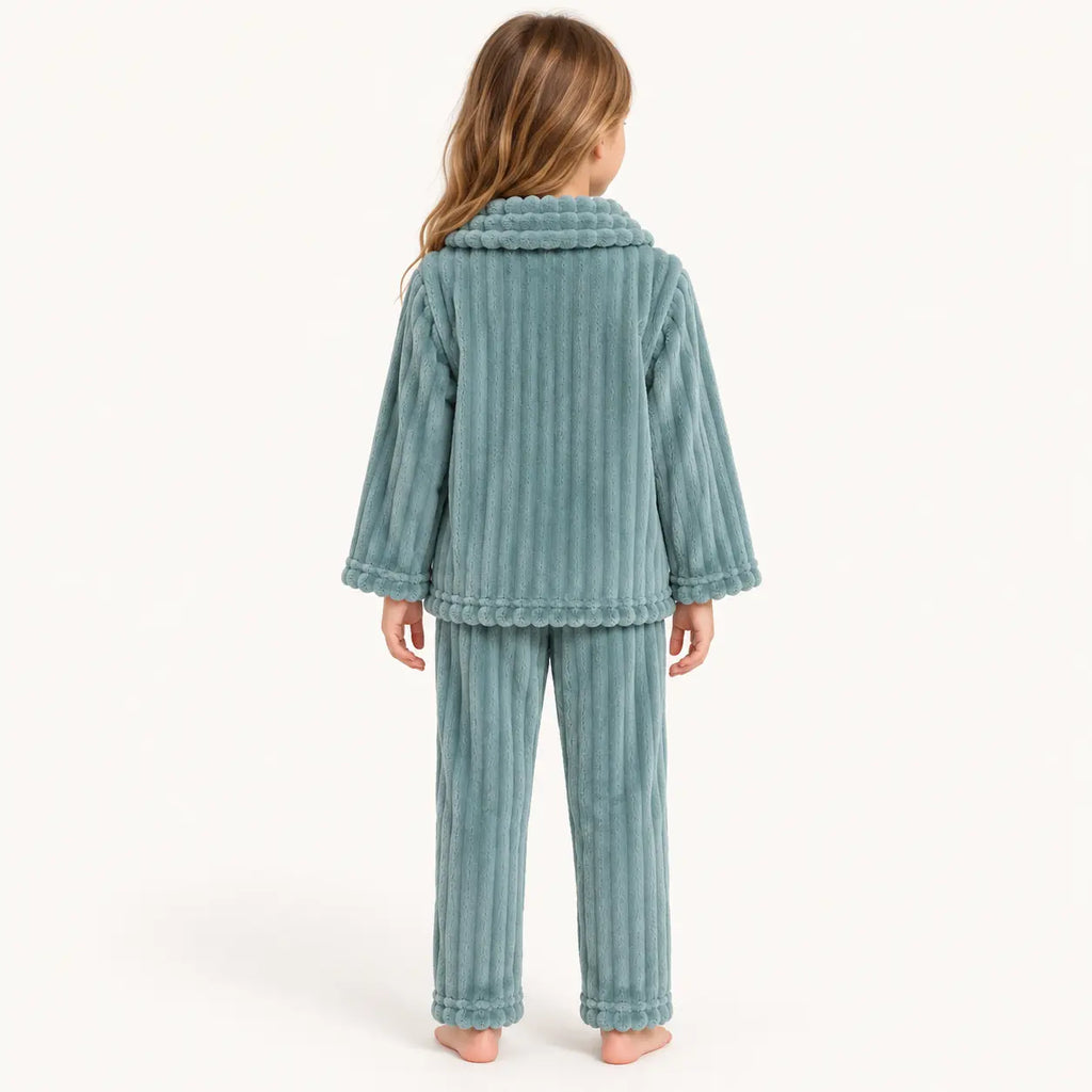 Pyjama Flanelle Côtelé Enfant – vue 2 | le Juste Pyjama