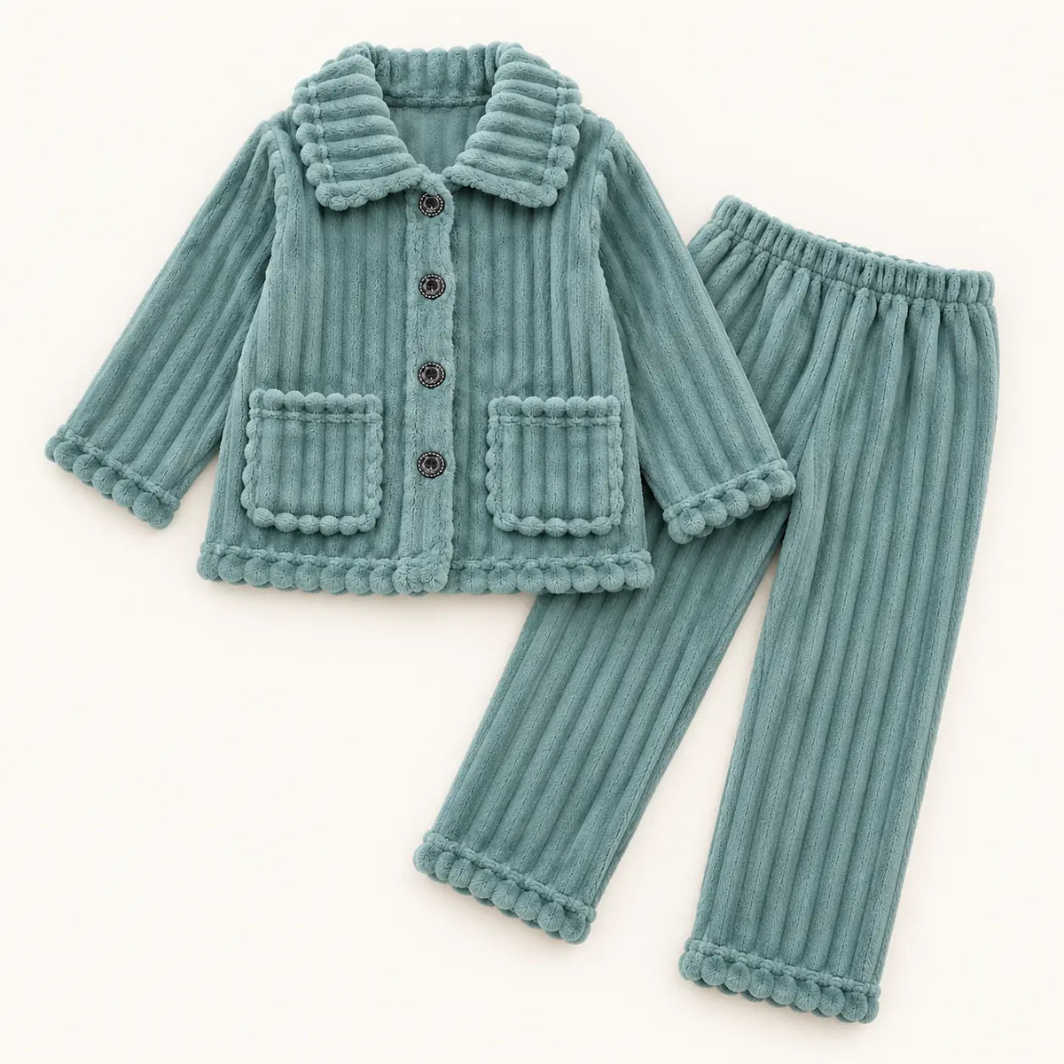 Pyjama Flanelle Côtelé Enfant – vue 5 | le Juste Pyjama