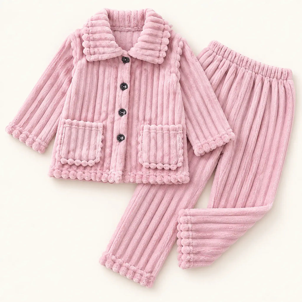 Pyjama Flanelle Côtelé Enfant – vue 6 | le Juste Pyjama