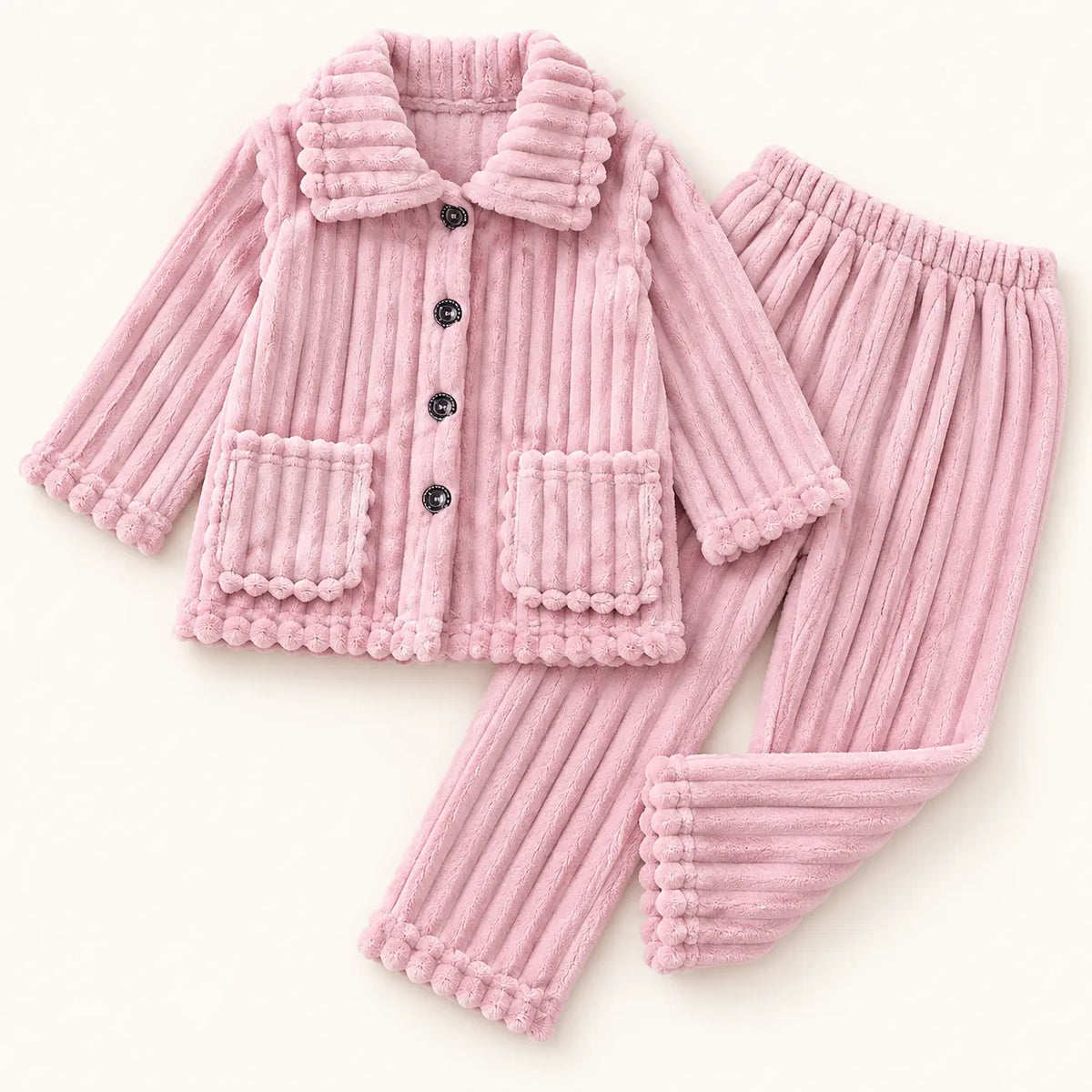 Pyjama Flanelle Côtelé Enfant – vue 6 | le Juste Pyjama