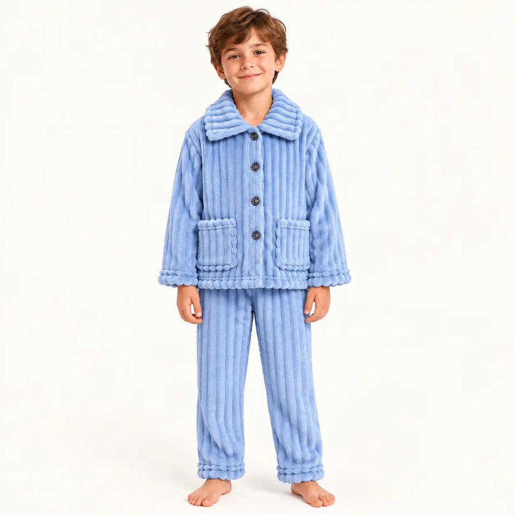 Pyjama Flanelle Côtelé Enfant – vue 7 | le Juste Pyjama