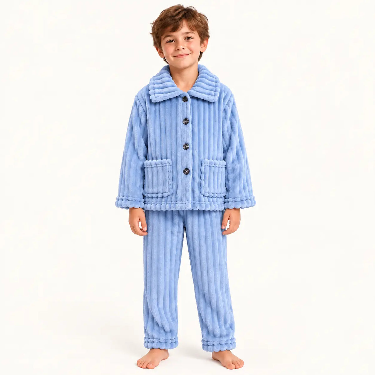 Pyjama Flanelle Côtelé Enfant – vue 7 | le Juste Pyjama