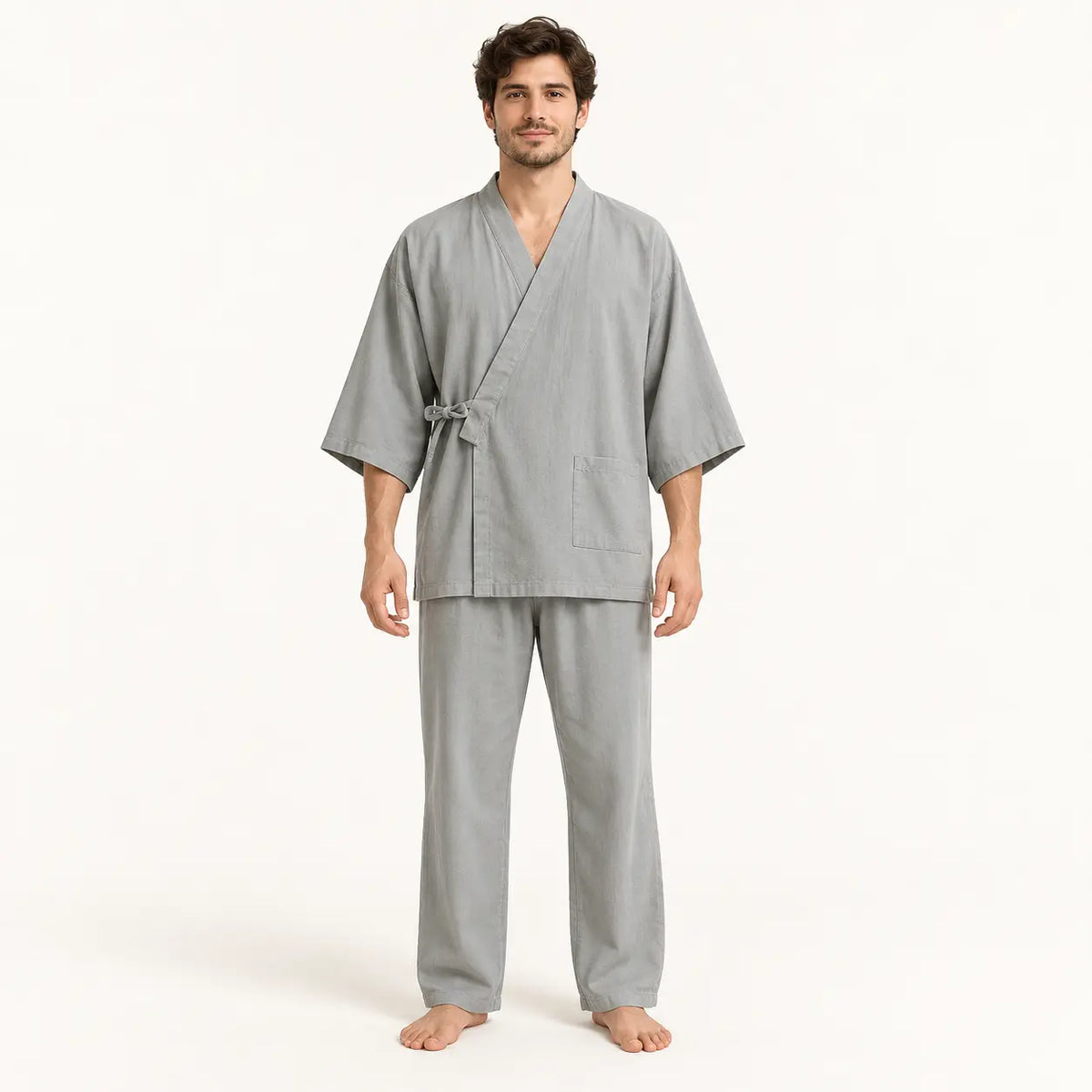 Pyjama Homme De Marque Style Kimono En Coton | le Juste Pyjama
