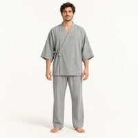 Pyjama Homme De Marque Style Kimono En Coton | le Juste Pyjama