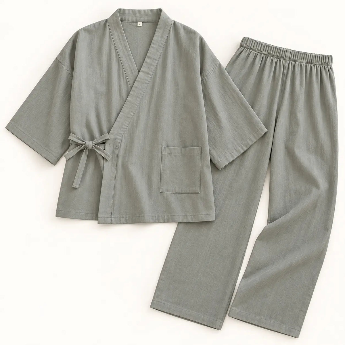 Pyjama Homme De Marque Style Kimono En Coton – vue 3 | le Juste Pyjama