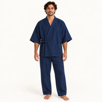 Pyjama Homme De Marque Style Kimono En Coton – vue 5 | le Juste Pyjama