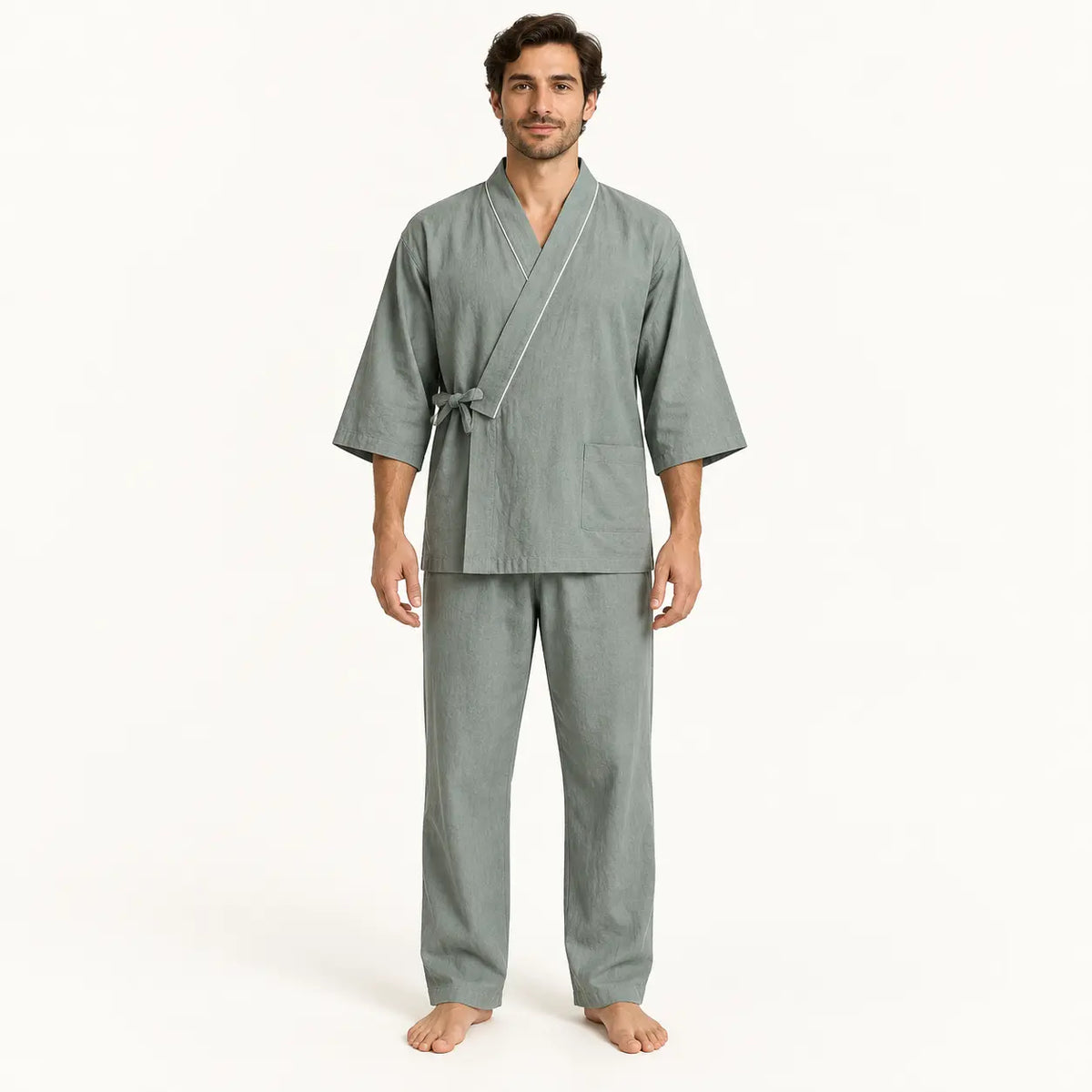 Pyjama Japonais Homme Style Kimono En Coton | le Juste Pyjama