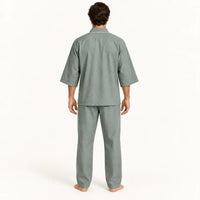 Pyjama Japonais Homme Style Kimono En Coton – vue 2 | le Juste Pyjama
