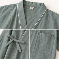 Pyjama Japonais Homme Style Kimono En Coton – vue 4 | le Juste Pyjama