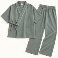 Pyjama Japonais Homme Style Kimono En Coton – vue 5 | le Juste Pyjama