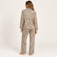 Pyjama Manches Longues Coton Deux Pièces Col Tailleur – vue 2 | le Juste Pyjama