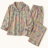 Pyjama Manches Longues Coton Deux Pièces Col Tailleur – vue 5 | le Juste Pyjama