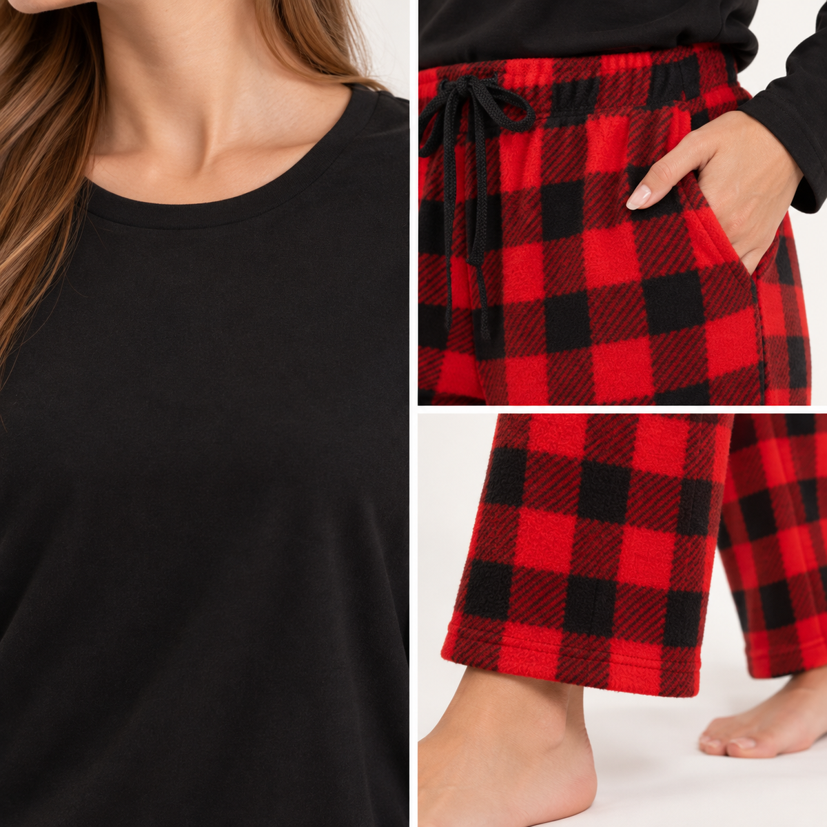 Pyjama Polaire À Carreaux – vue 4 | le Juste Pyjama