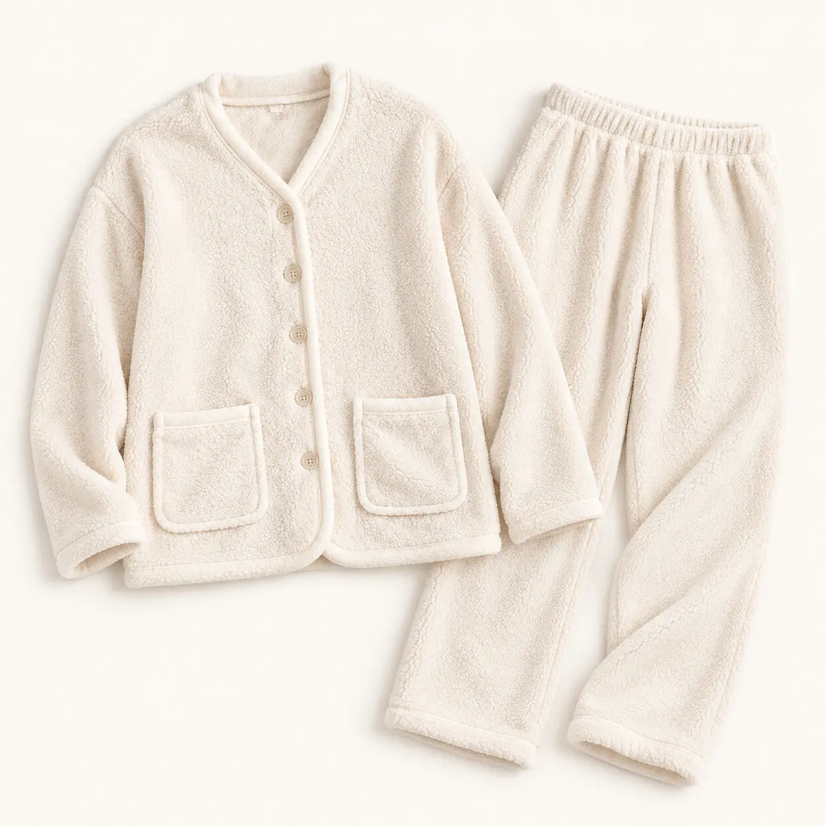 Pyjama Polaire Col En V – vue 5 | le Juste Pyjama