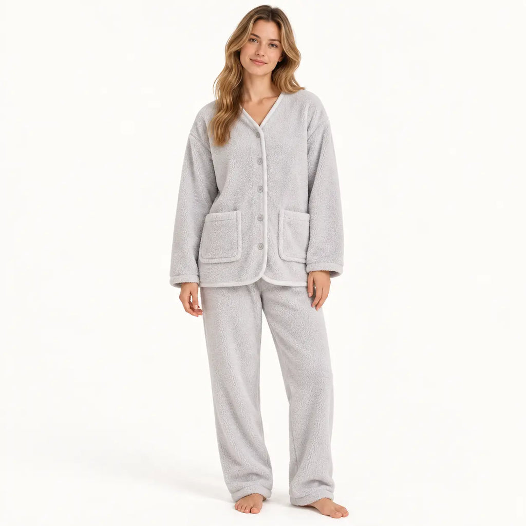 Pyjama Polaire Col En V – vue 6 | le Juste Pyjama