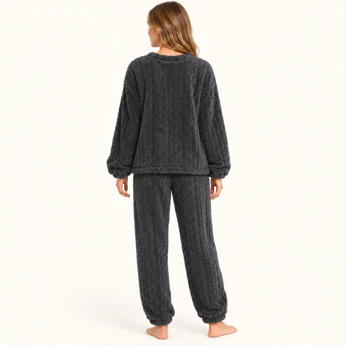 Pyjama Polaire Femme Torsadé – vue 2 | le Juste Pyjama