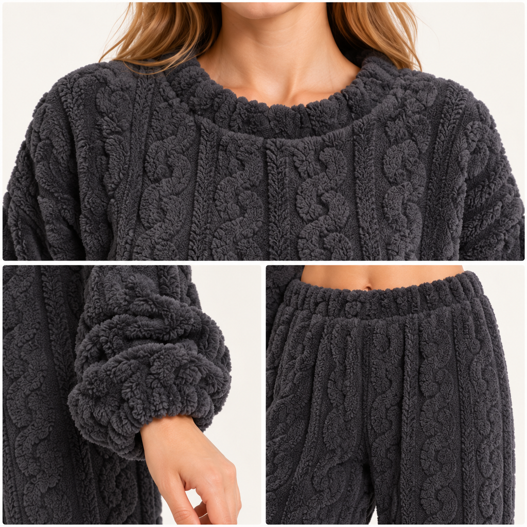 Pyjama Polaire Femme Torsadé – vue 4 | le Juste Pyjama