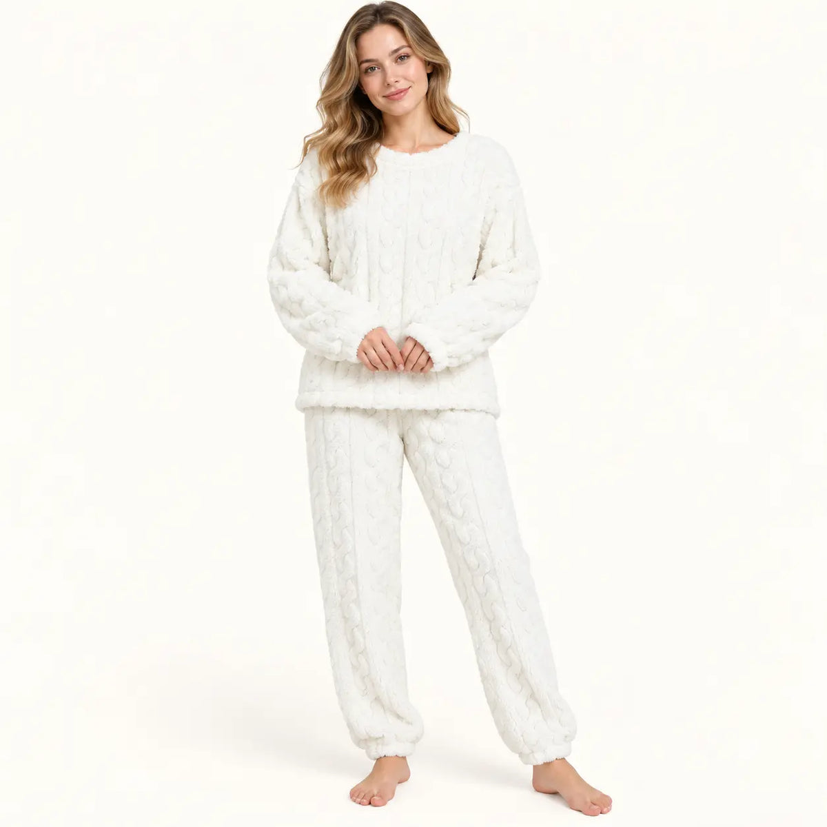Pyjama Polaire Femme Torsadé – vue 7 | le Juste Pyjama