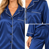 Pyjama Satin Manches Longues – vue 4 | le Juste Pyjama