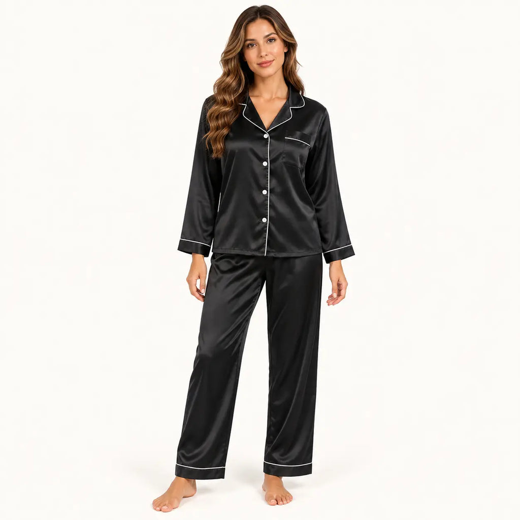 Pyjama Satin Manches Longues – vue 7 | le Juste Pyjama
