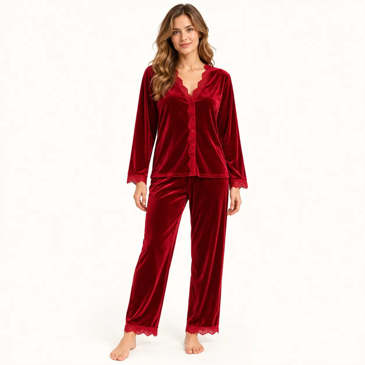 Pyjama Velours Noir Femme – vue 5 | le Juste Pyjama